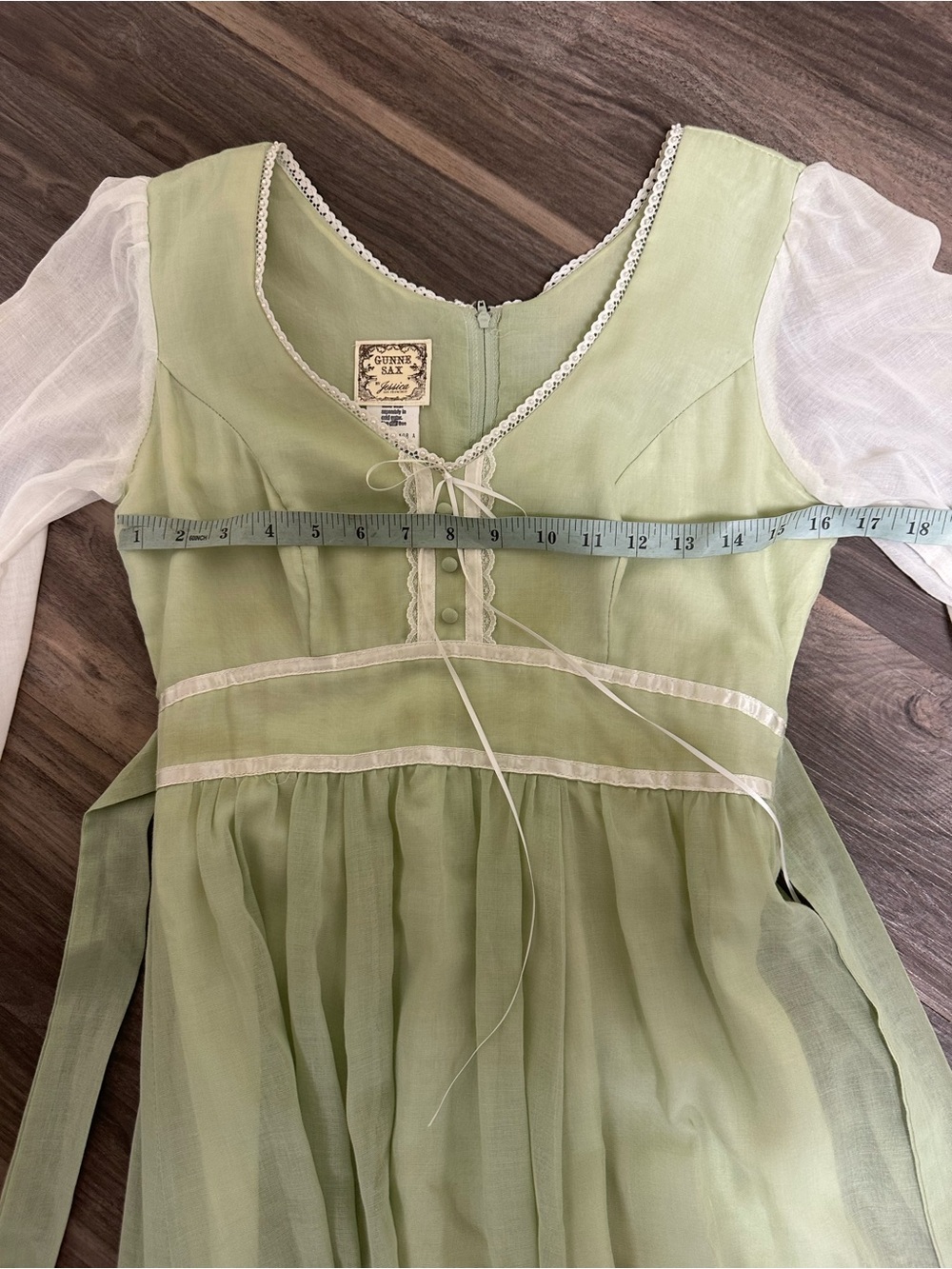Vintage Gunne Sax By Jessica Green Maxi Dress - Picture 6 of 7